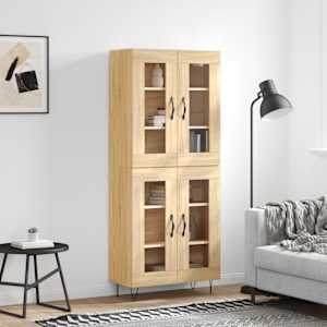 Skříň highboard dub sonoma 69,5 x 34 x 180 cm kompozitní dřevo - obrázek 1