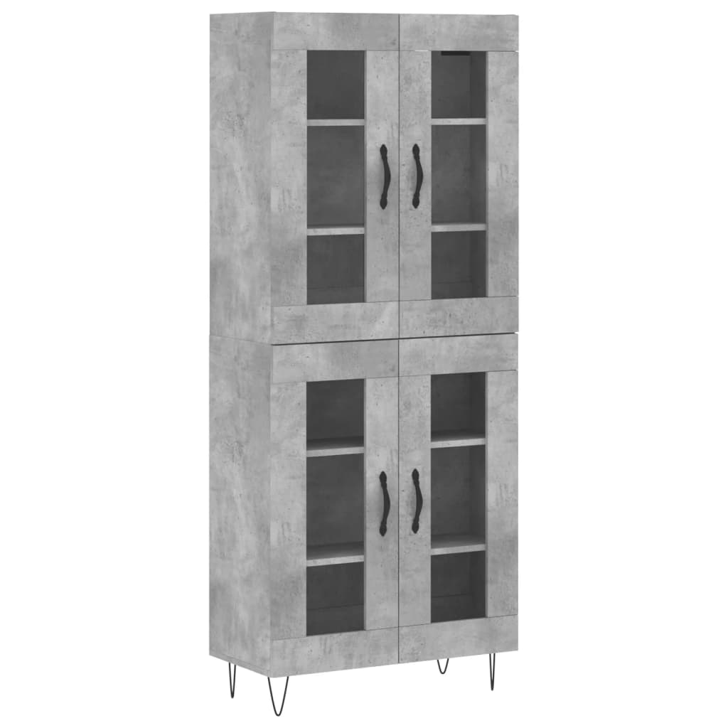 vidaXL Skříň highboard betonově šedá 69,5x34x180 cm kompozitní dřevo