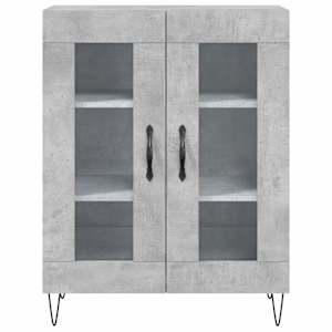 Skříň highboard betonově šedá 69,5x34x180 cm kompozitní dřevo - obrázek 8