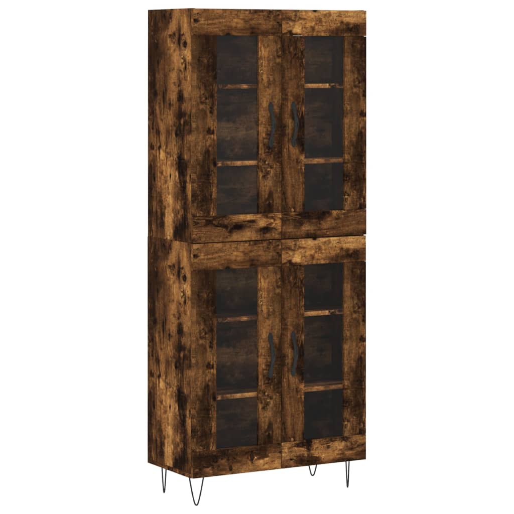 vidaXL Skříň highboard kouřový dub 69,5 x 34 x 180 cm kompozitní dřevo