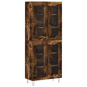 Skříň highboard kouřový dub 69,5 x 34 x 180 cm kompozitní dřevo - obrázek 2