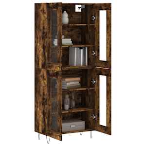Skříň highboard kouřový dub 69,5 x 34 x 180 cm kompozitní dřevo - obrázek 3