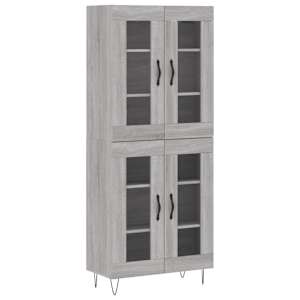 Skříň highboard šedá sonoma 69,5 x 34 x 180 cm kompozitní dřevo - obrázek 2
