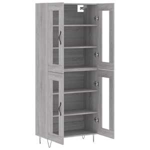 Skříň highboard šedá sonoma 69,5 x 34 x 180 cm kompozitní dřevo - obrázek 4