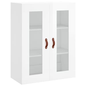 Skříň highboard lesklá bílá 69,5 x 34 x 180 cm kompozitní dřevo - obrázek 5