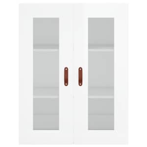 Skříň highboard lesklá bílá 69,5 x 34 x 180 cm kompozitní dřevo - obrázek 6