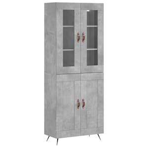 Skříň highboard betonově šedá 69,5x34x180 cm kompozitní dřevo - obrázek 2