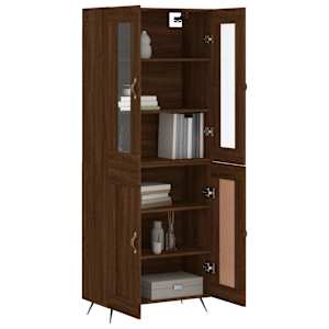 vidaXL barna t&ouml;lgy sz&iacute;nű szerelt fa magasszekr&eacute;ny 69,5 x 34 x 180 cm