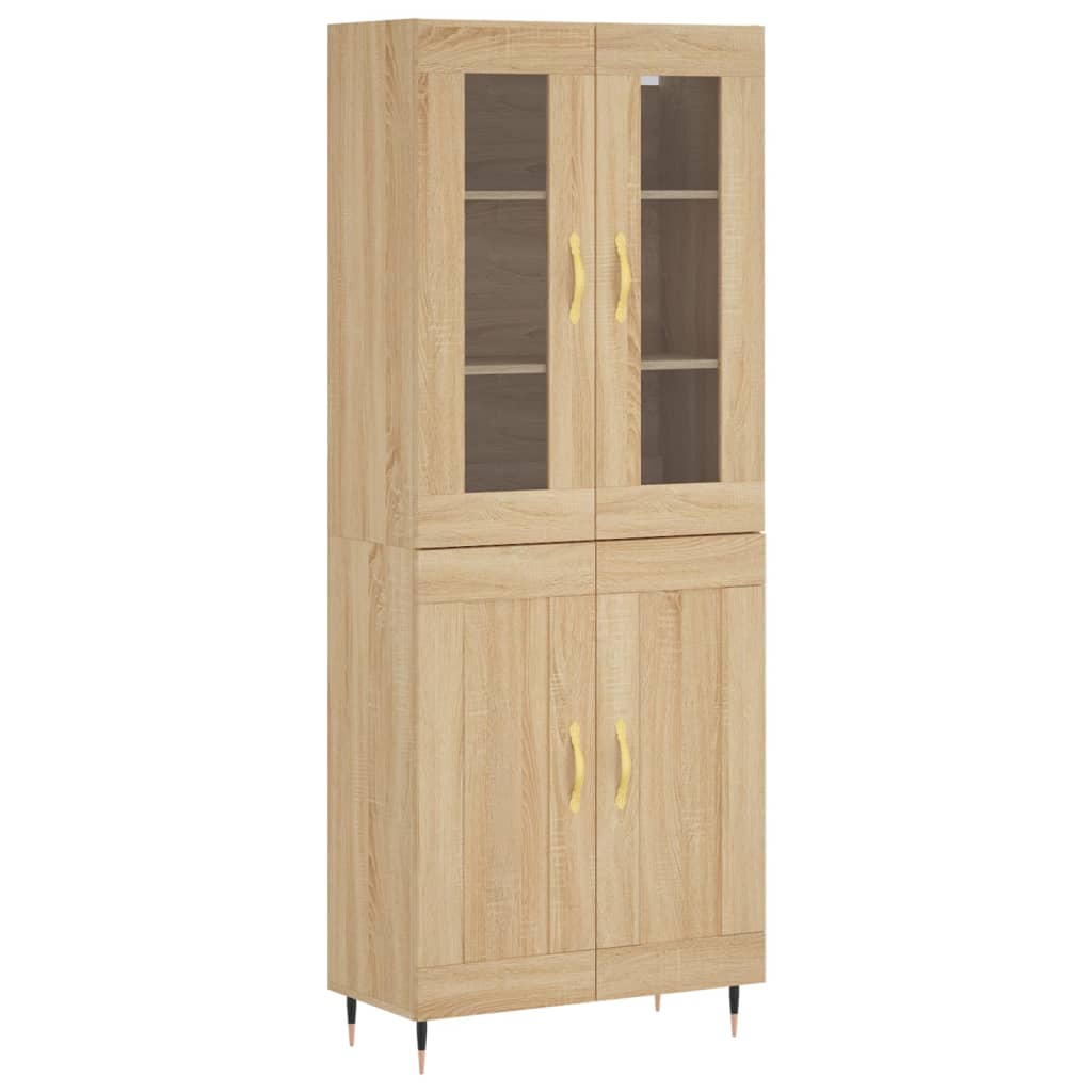 vidaXL Skříň highboard dub sonoma 69,5 x 34 x 180 cm kompozitní dřevo