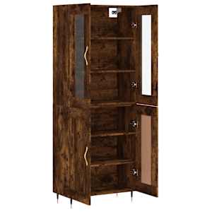 Skříň highboard kouřový dub 69,5 x 34 x 180 cm kompozitní dřevo - obrázek 4