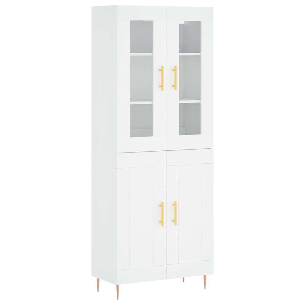 vidaXL Skříň highboard bílá 69,5 x 34 x 180 cm kompozitní dřevo