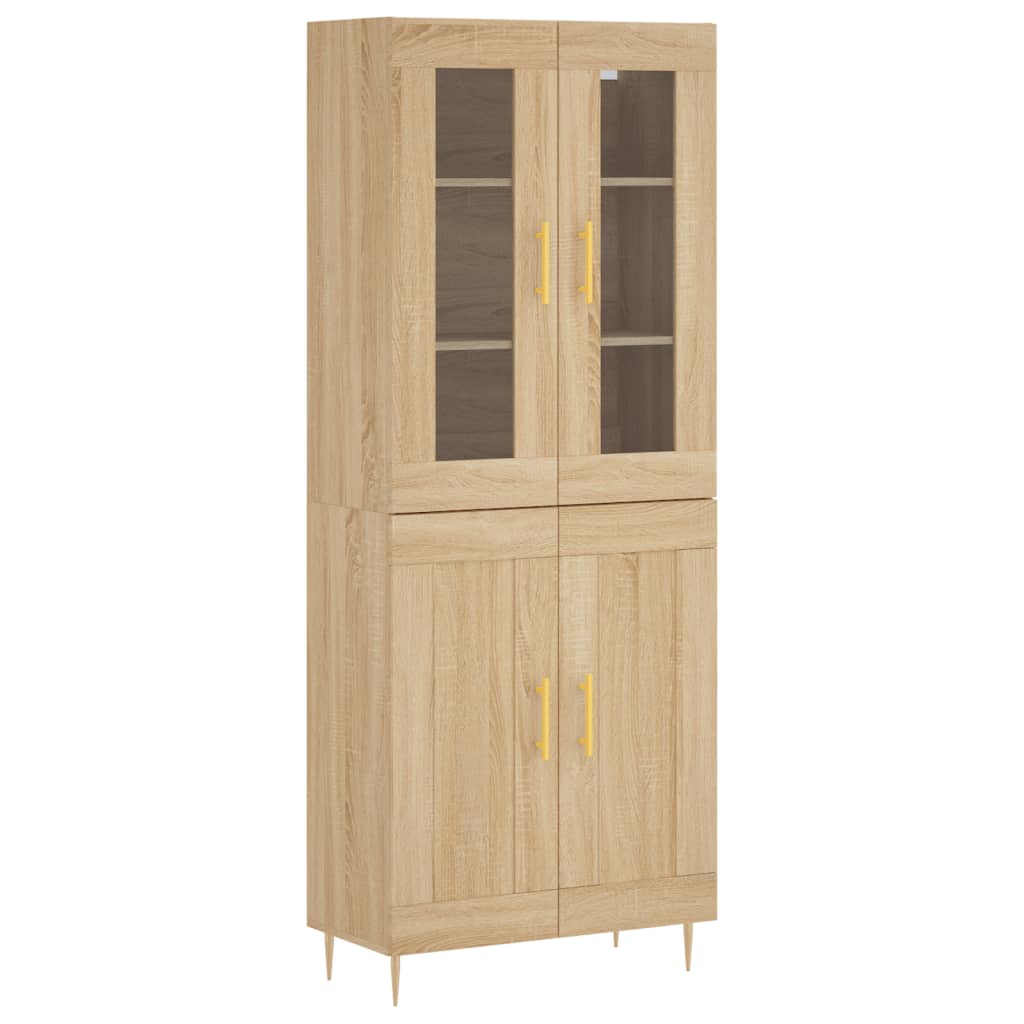 vidaXL Skříň highboard dub sonoma 69,5 x 34 x 180 cm kompozitní dřevo