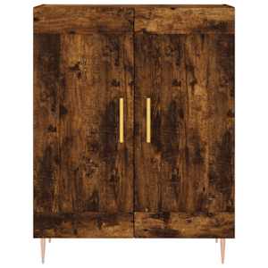 Skříň highboard kouřový dub 69,5 x 34 x 180 cm kompozitní dřevo - obrázek 8