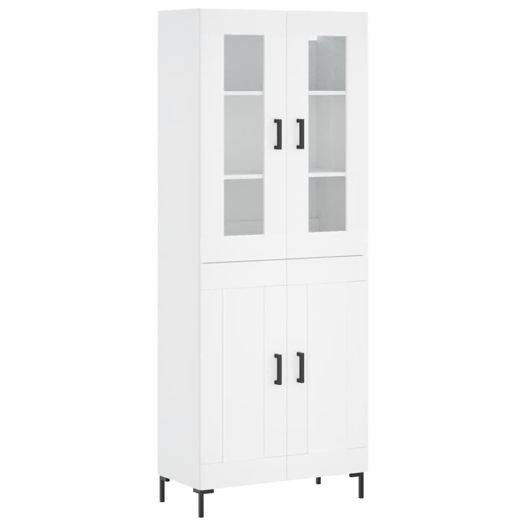 vidaXL Skříň highboard bílá 69,5 x 34 x 180 cm kompozitní dřevo