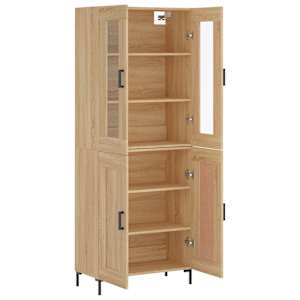 Skříň highboard dub sonoma 69,5 x 34 x 180 cm kompozitní dřevo - obrázek 4