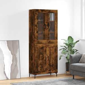 Skříň highboard kouřový dub 69,5 x 34 x 180 cm kompozitní dřevo - obrázek 1
