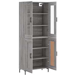 Skříň highboard šedá sonoma 69,5 x 34 x 180 cm kompozitní dřevo - obrázek 4