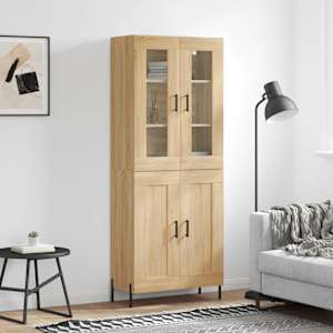 Skříň highboard dub sonoma 69,5 x 34 x 180 cm kompozitní dřevo - obrázek 1