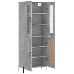 Skříň highboard betonově šedá 69,5x34x180 cm kompozitní dřevo - obrázek 4