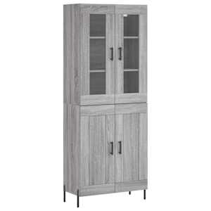 Skříň highboard šedá sonoma 69,5 x 34 x 180 cm kompozitní dřevo - obrázek 2