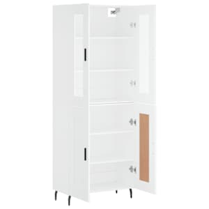 Skříň highboard bílá 69,5 x 34 x 180 cm kompozitní dřevo - obrázek 4