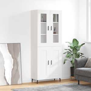 Skříň highboard bílá 69,5 x 34 x 180 cm kompozitní dřevo - obrázek 1