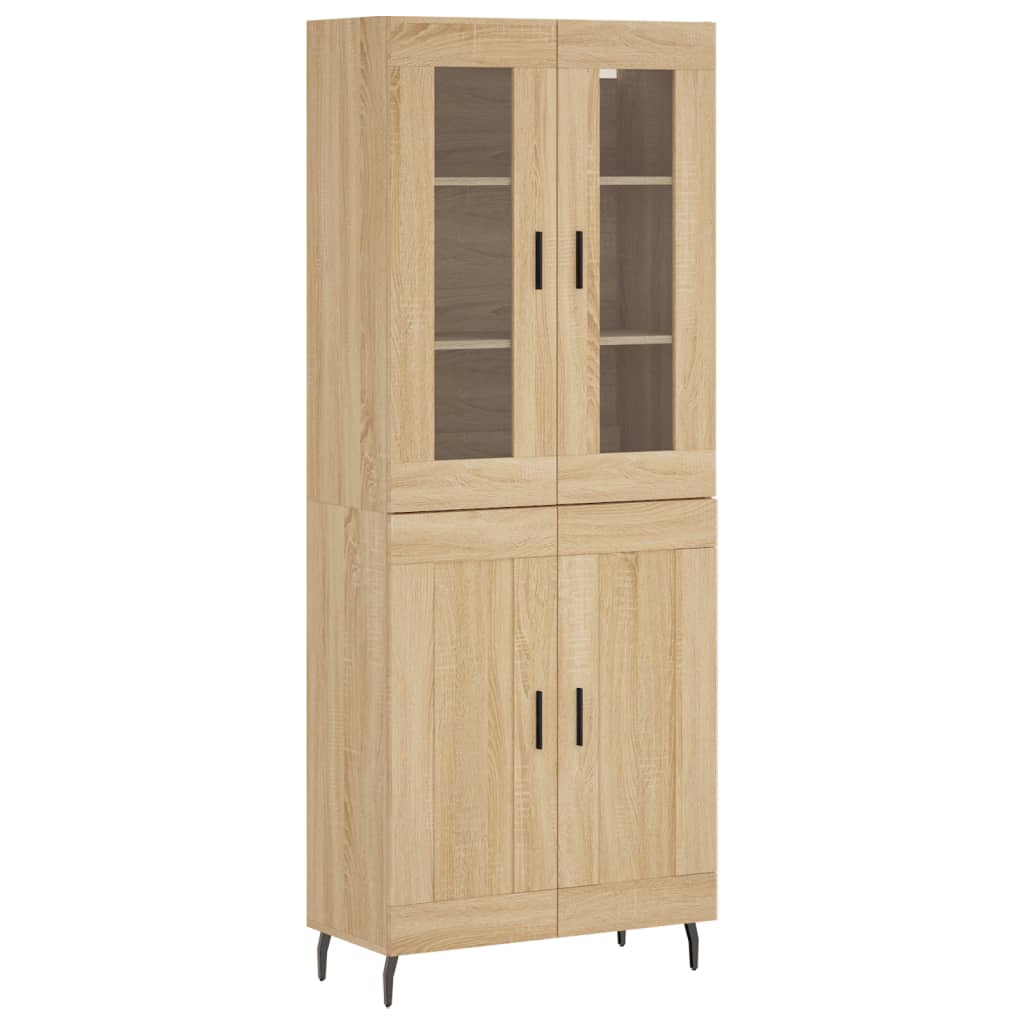 vidaXL Skříň highboard dub sonoma 69,5 x 34 x 180 cm kompozitní dřevo