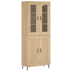 Skříň highboard dub sonoma 69,5 x 34 x 180 cm kompozitní dřevo - obrázek 2
