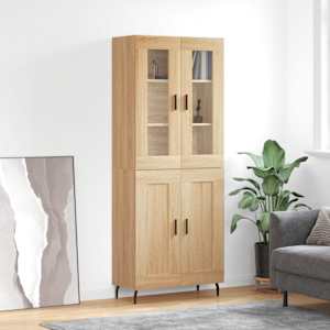 Skříň highboard dub sonoma 69,5 x 34 x 180 cm kompozitní dřevo - obrázek 1