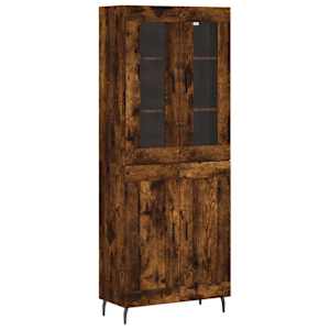 Skříň highboard kouřový dub 69,5 x 34 x 180 cm kompozitní dřevo - obrázek 2