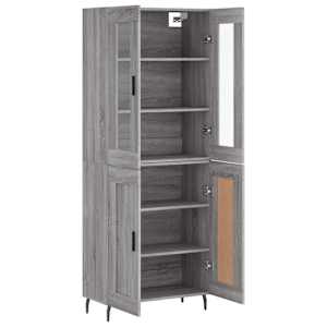 Skříň highboard šedá sonoma 69,5 x 34 x 180 cm kompozitní dřevo - obrázek 4