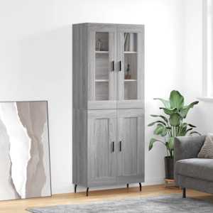 Skříň highboard šedá sonoma 69,5 x 34 x 180 cm kompozitní dřevo - obrázek 1