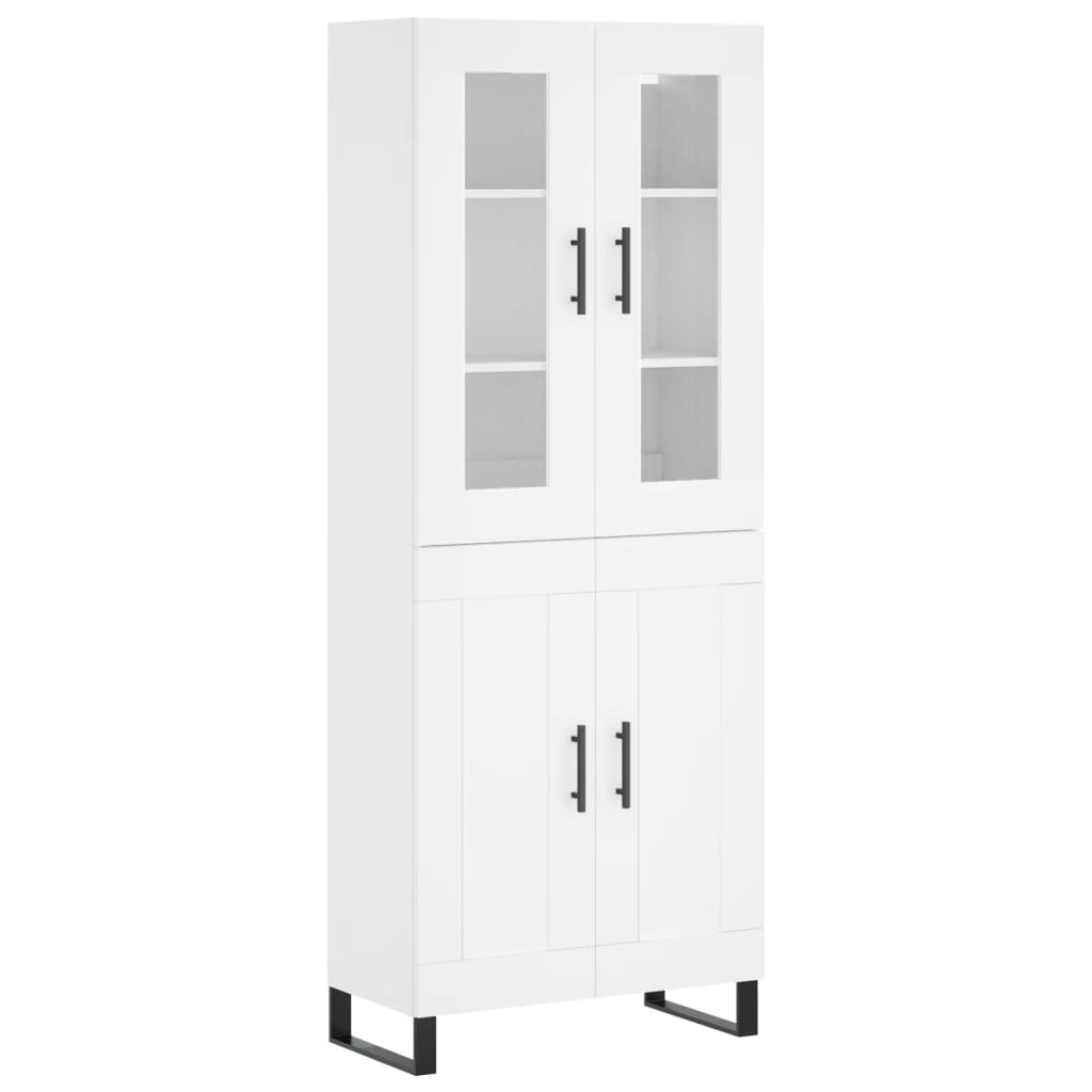 vidaXL Skříň highboard bílá 69,5 x 34 x 180 cm kompozitní dřevo
