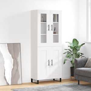 Skříň highboard bílá 69,5 x 34 x 180 cm kompozitní dřevo - obrázek 1