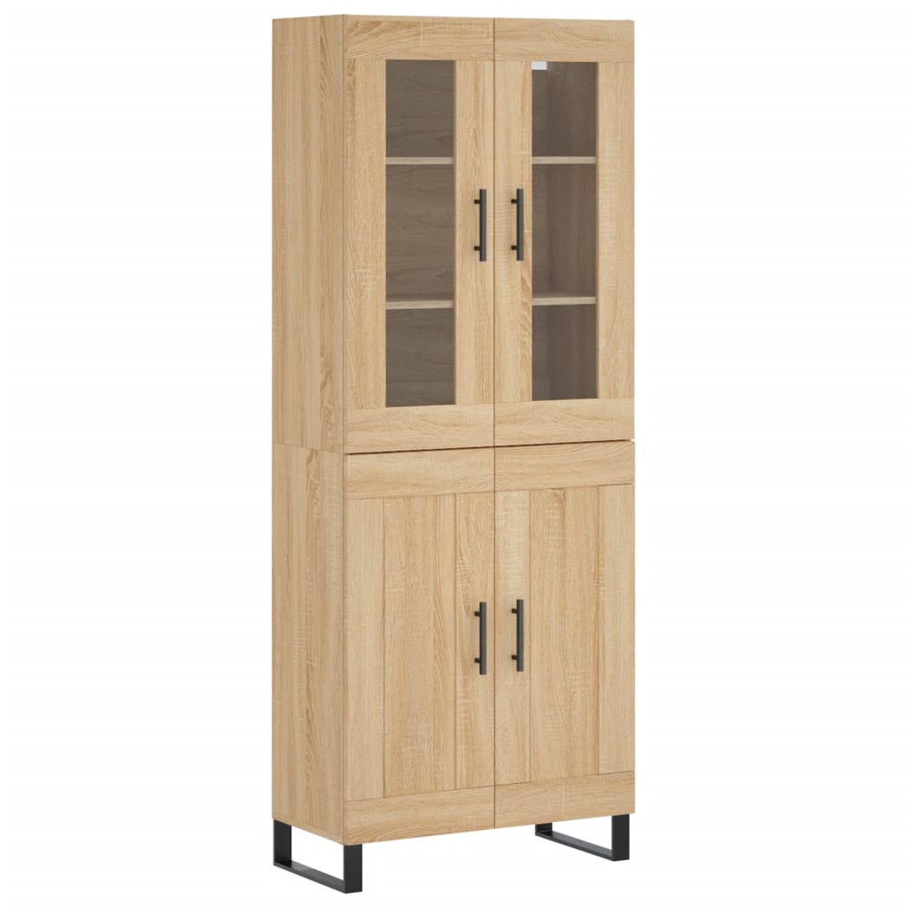 vidaXL Skříň highboard dub sonoma 69,5 x 34 x 180 cm kompozitní dřevo