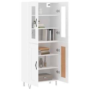 Skříň highboard bílá 69,5 x 34 x 180 cm kompozitní dřevo - obrázek 3