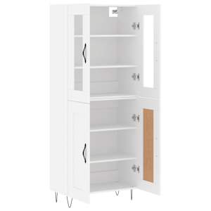 Skříň highboard bílá 69,5 x 34 x 180 cm kompozitní dřevo - obrázek 4