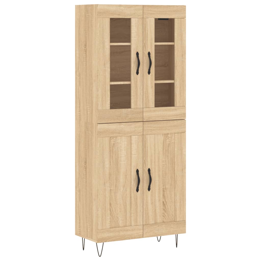 vidaXL Skříň highboard dub sonoma 69,5 x 34 x 180 cm kompozitní dřevo