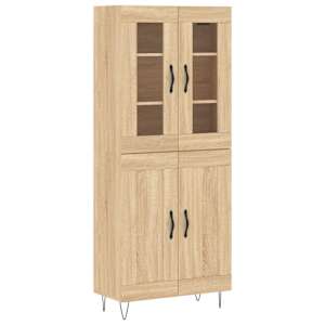 Skříň highboard dub sonoma 69,5 x 34 x 180 cm kompozitní dřevo - obrázek 2