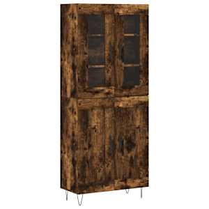 Skříň highboard kouřový dub 69,5 x 34 x 180 cm kompozitní dřevo - obrázek 2