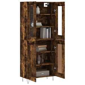 Skříň highboard kouřový dub 69,5 x 34 x 180 cm kompozitní dřevo - obrázek 3