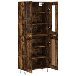 Skříň highboard kouřový dub 69,5 x 34 x 180 cm kompozitní dřevo - obrázek 4
