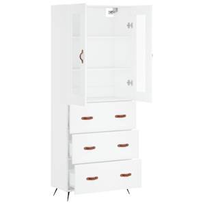 Skříň highboard bílá 69,5 x 34 x 180 cm kompozitní dřevo - obrázek 4