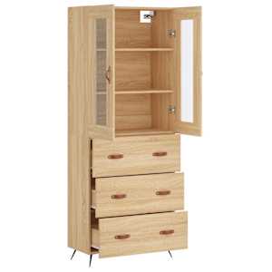 Skříň highboard dub sonoma 69,5 x 34 x 180 cm kompozitní dřevo - obrázek 4