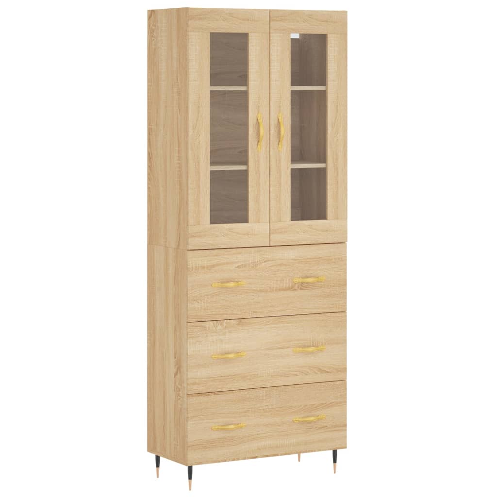 vidaXL Skříň highboard dub sonoma 69,5 x 34 x 180 cm kompozitní dřevo