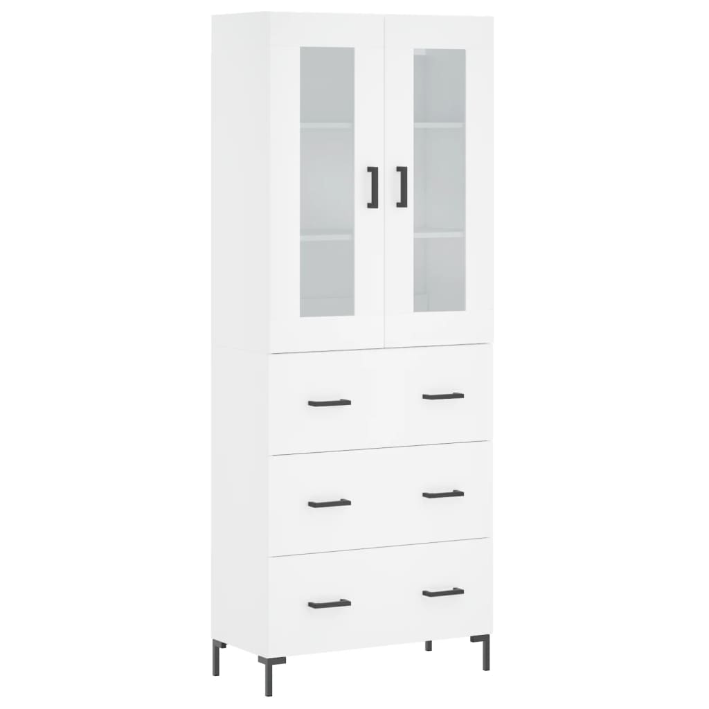 vidaXL Skříň highboard bílá 69,5 x 34 x 180 cm kompozitní dřevo