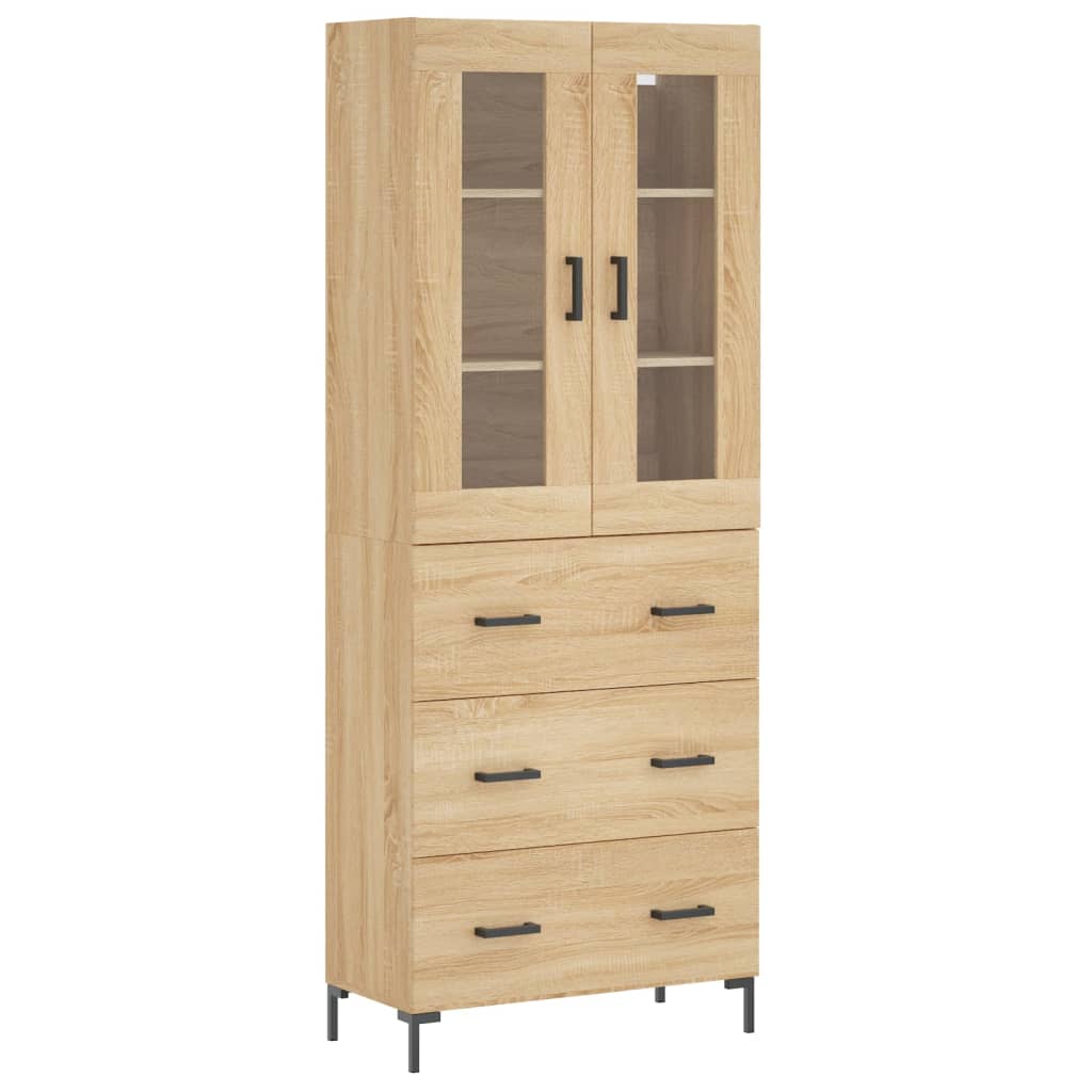 vidaXL Skříň highboard dub sonoma 69,5 x 34 x 180 cm kompozitní dřevo