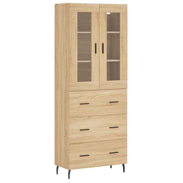 vidaXL k&otilde;rge kapp, Sonoma tamm, 69,5 x 34 x 180 cm, tehispuit