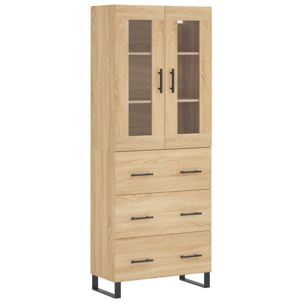 vidaXL Skříň highboard dub sonoma 69,5 x 34 x 180 cm kompozitní dřevo