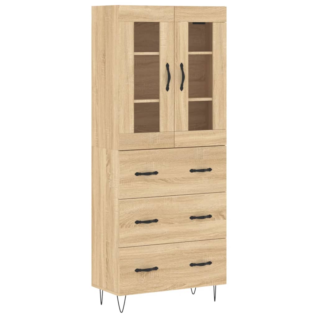 vidaXL Skříň highboard dub sonoma 69,5 x 34 x 180 cm kompozitní dřevo